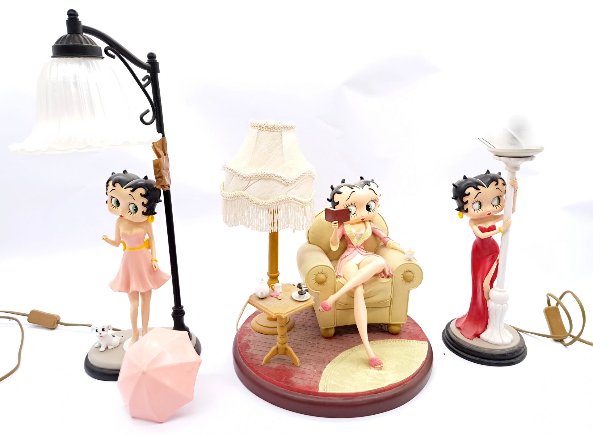 J J Valliant Betty Boop three lamps