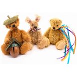 Miniature teddy bear trio