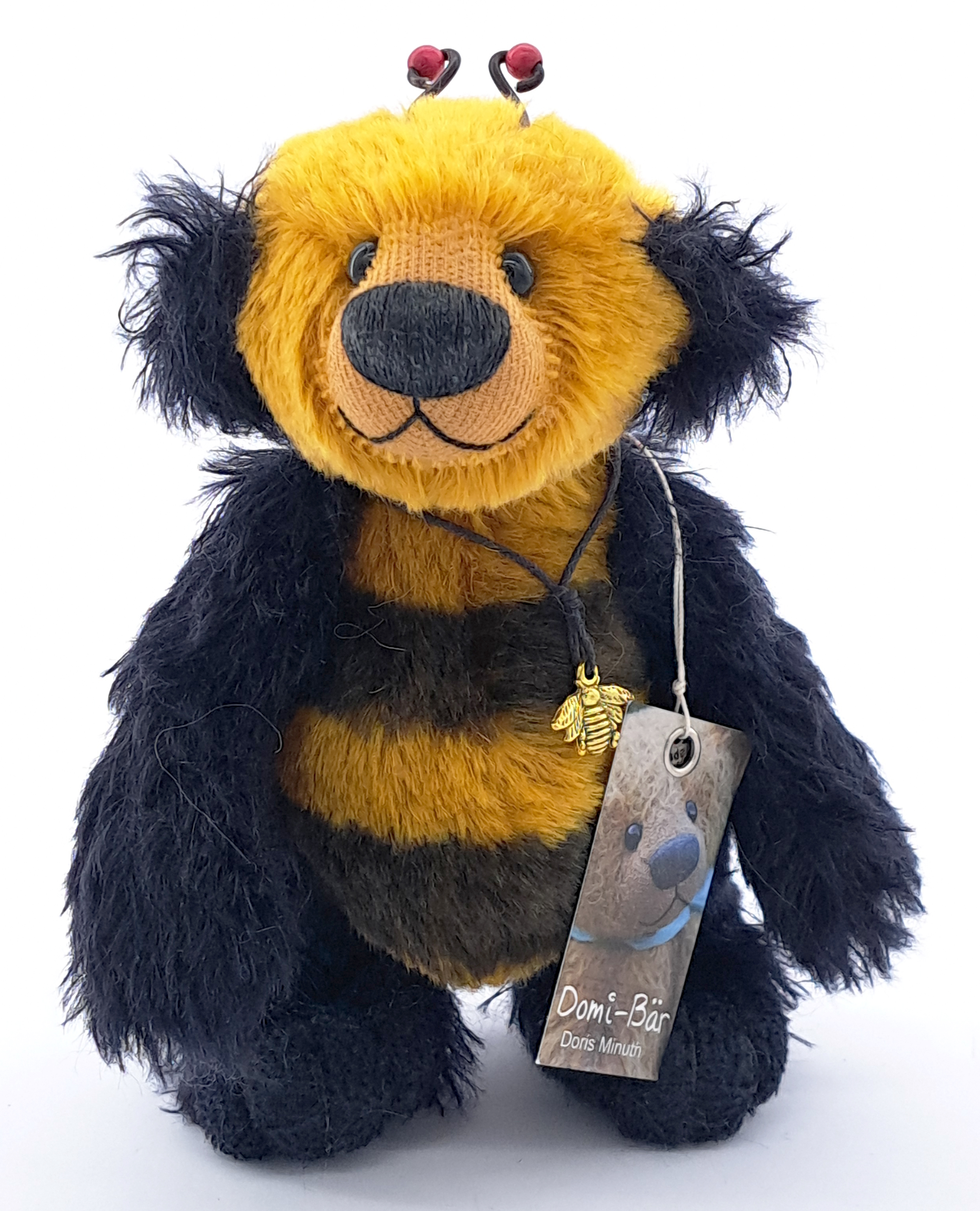 Domi-Bar artist designed bumblebee teddy bear