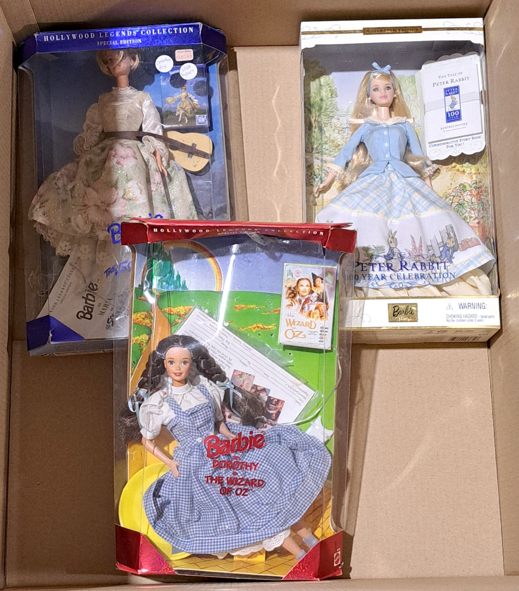 Mattel trio of boxed Barbie dolls