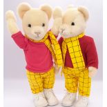 Merrythought pair of Rupert teddy bears