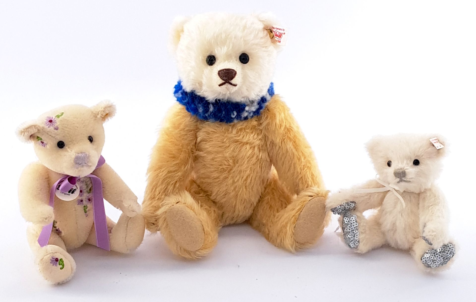 Steiff trio of teddy bears