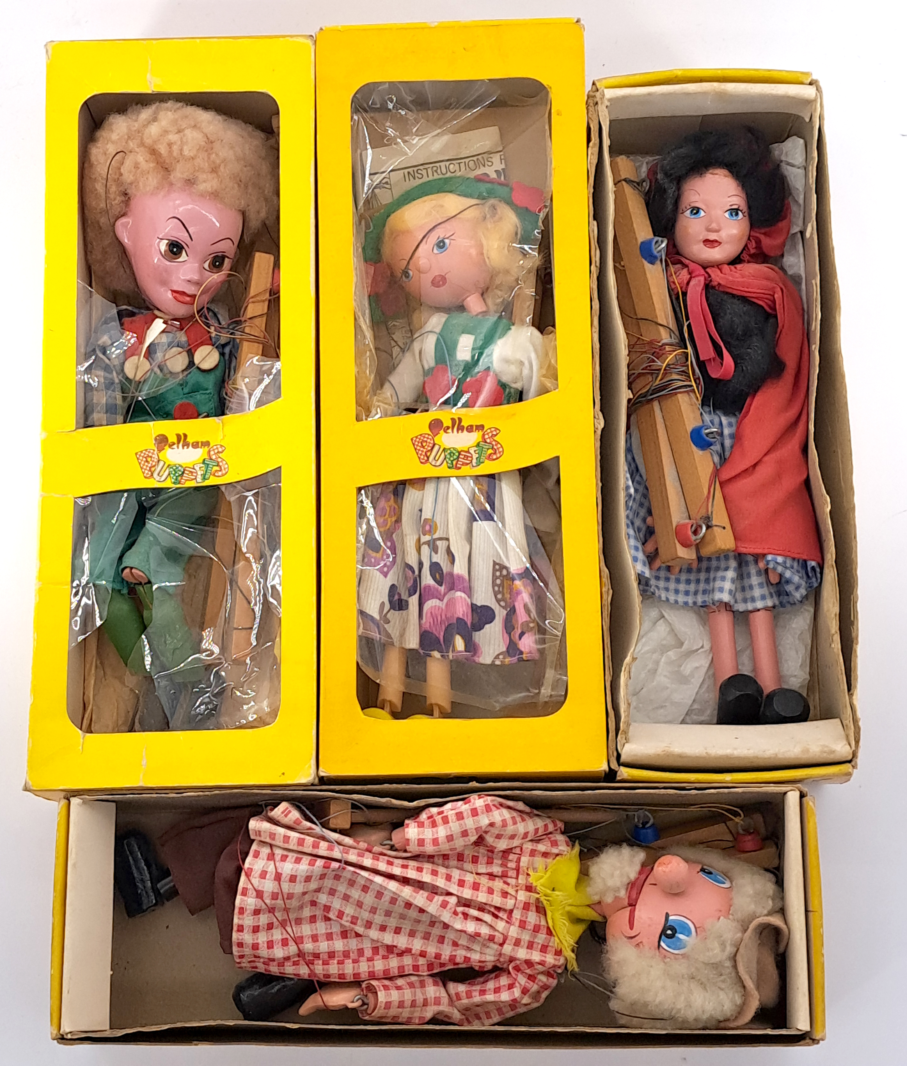 Collection of four Pelham Puppets