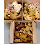 Collection of vintage and modern teddy bears