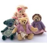 Artist designed teddy bear group, including Sue Quinn and Whittle-Le-Woods Bears