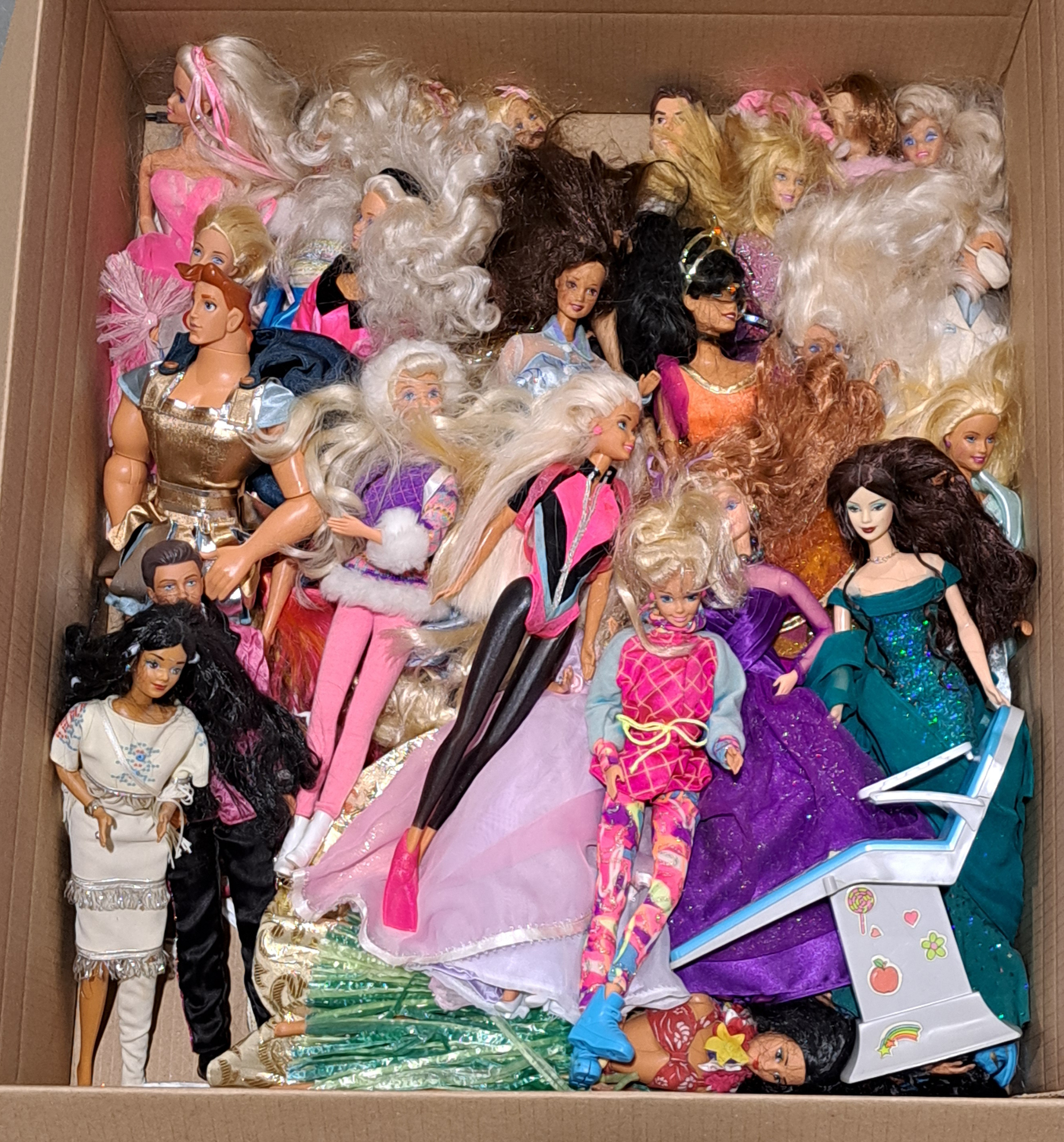 Mattel collection of modern Barbie dolls