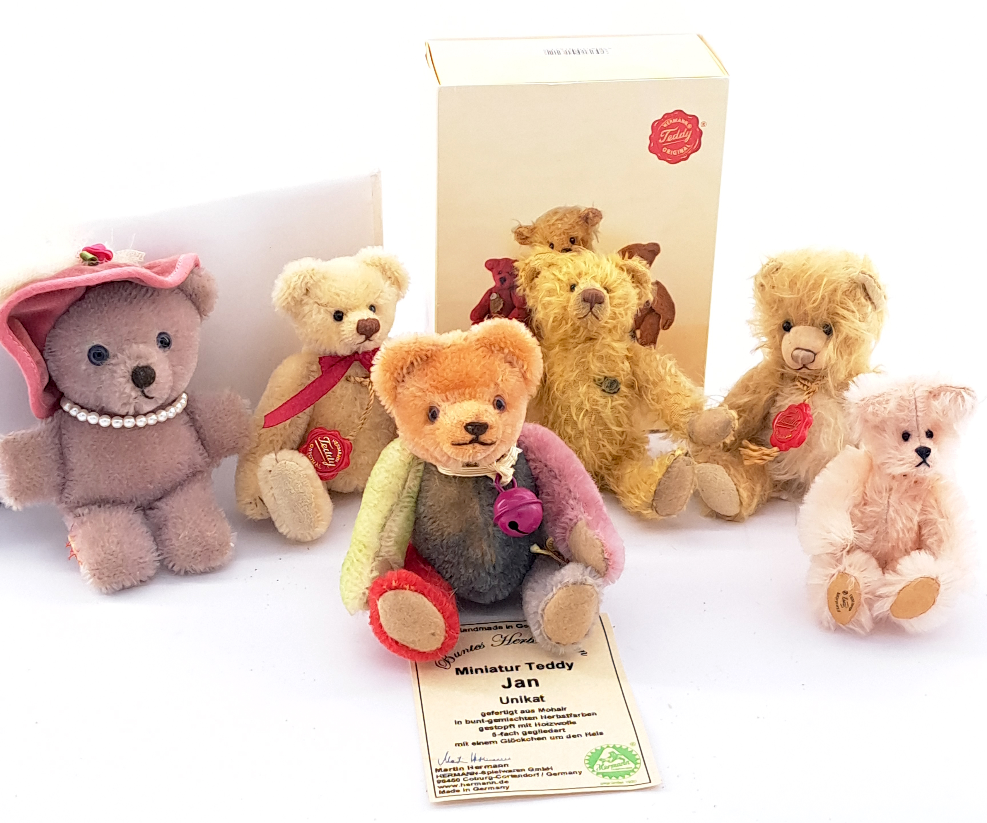 Teddy-Hermann and Hermann-Spielwaren collection of miniature teddy bears