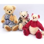 Trio of artist teddy bears including Robin Rive