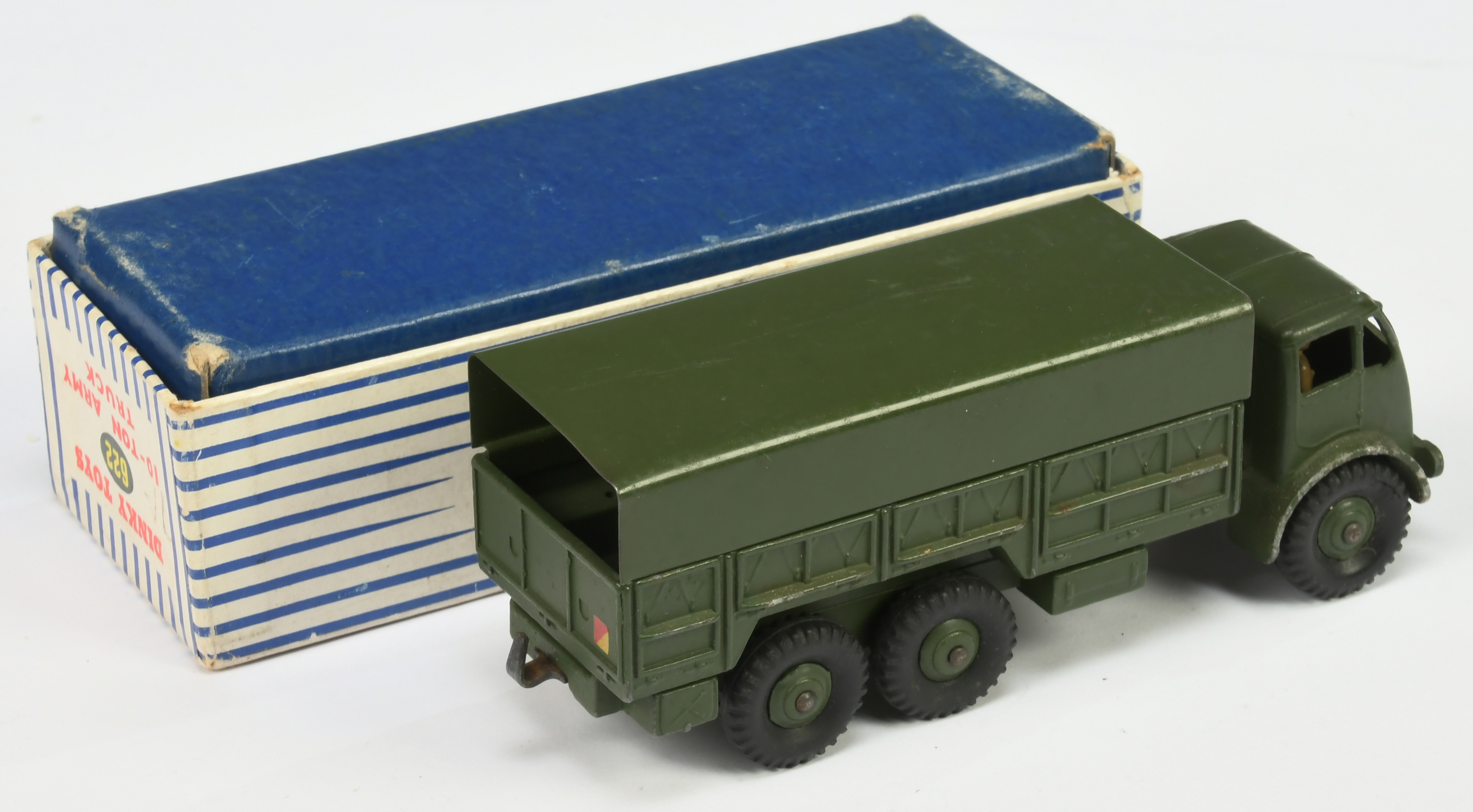 Dinky Toys Military 622 Foden Covered Wagon - green including metal tilt and rigid hubs with trea... - Image 2 of 2