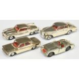 Corgi Toys Unboxed Group Of Gold Plated issues To Include - (1) Bentley continental, Studebaker "...