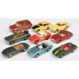 Corgi Toys Unboxed Group  To Include -  MGC GT "Completion Model" - Yellow and black, Lotus Elan ...