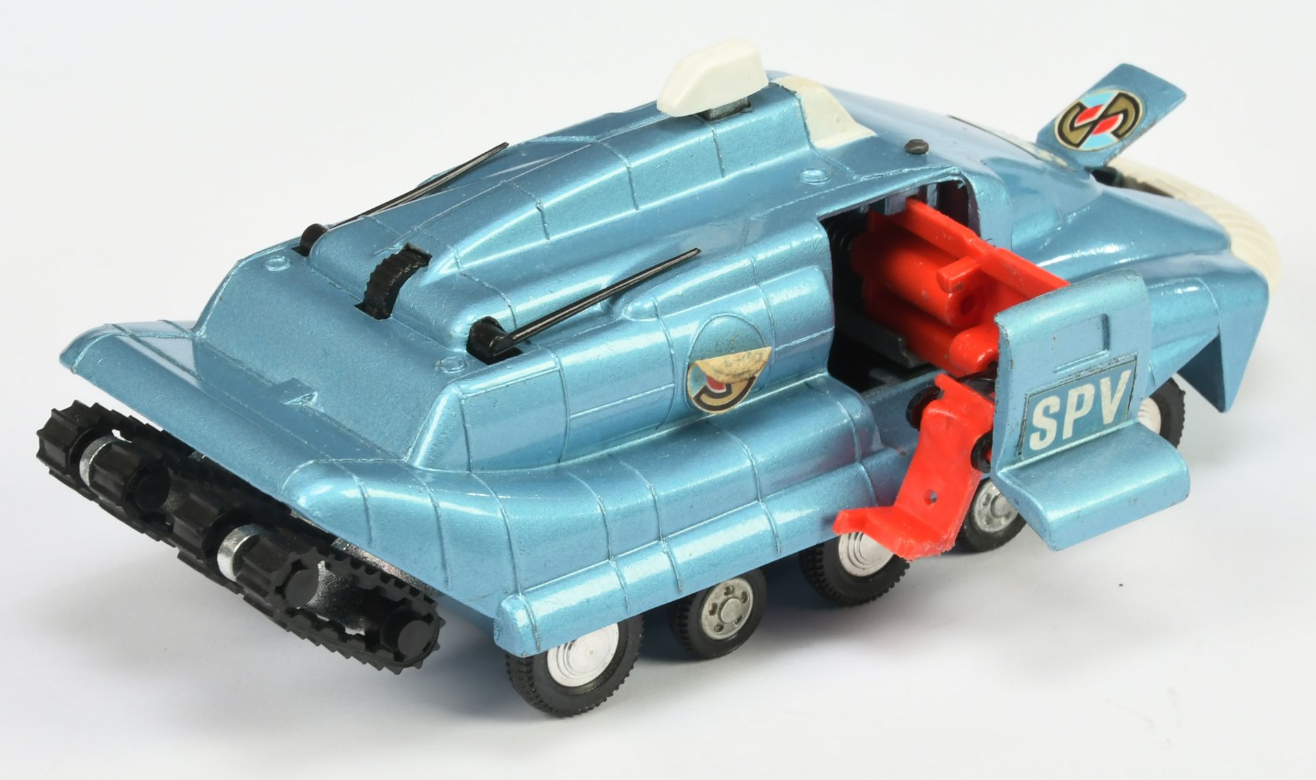 Dinky Toys 104 "Captain Scarlet"  Spectrum Pursuit Vehicle - Blue body, white front bumper, black... - Image 2 of 2