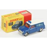 Dinky Toys 273 "RAC Road Service" Mini Van - Blue body and roof sign, white roof, red interior, s...