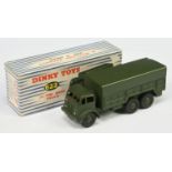 Dinky Toys Military 622 Foden Covered Wagon - green including metal tilt and rigid hubs with trea...