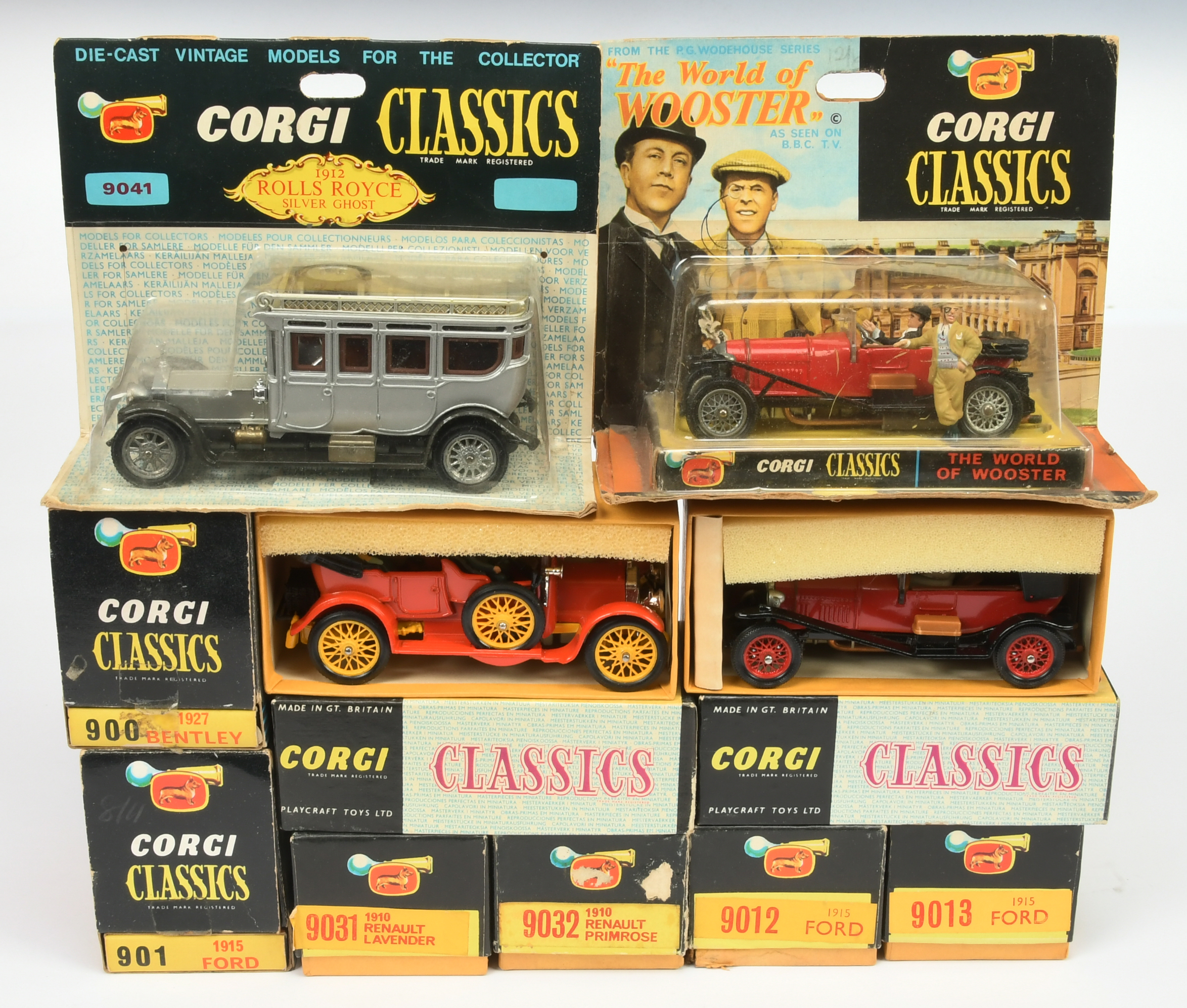 Corgi Toys Original Classics A group To Include - 9012 Ford 1915, 9031 Renault 1910, 9041 Rolls R...