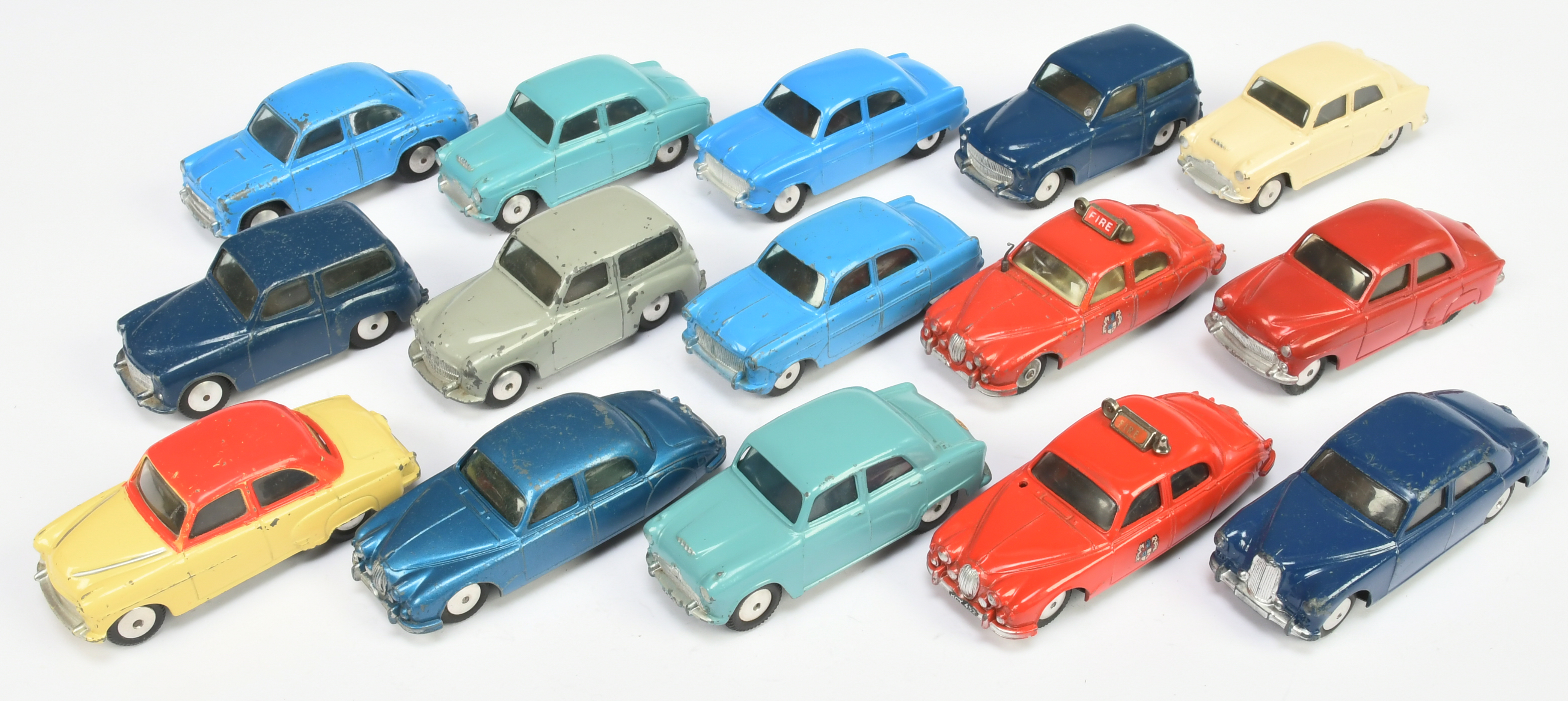 Corgi Toys Unboxed Group To Include -Hillman Husky - Grey, Ford Consul - Blue with mechanical mot...