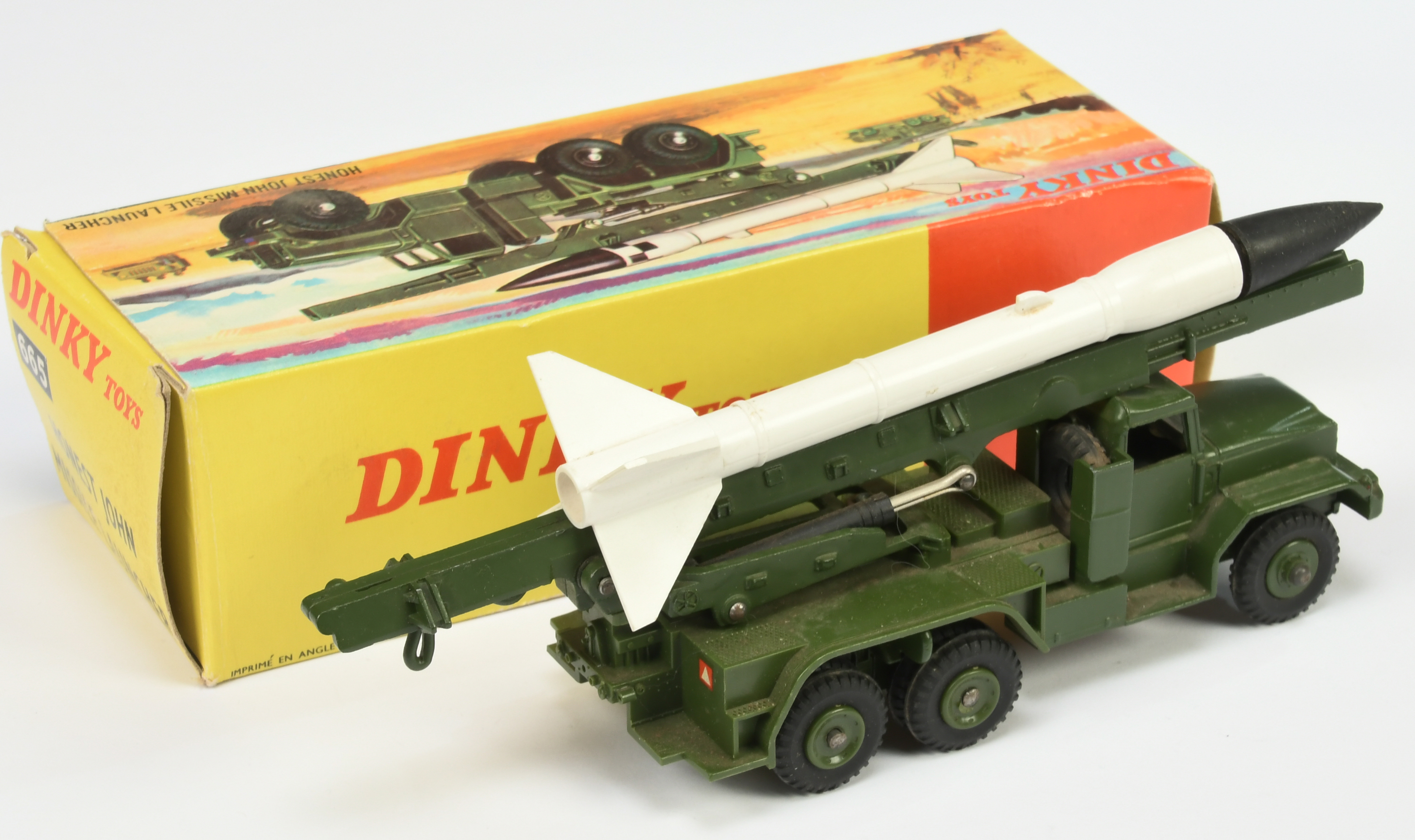 Dinky Toys Military 667 Honest John Missile Launcher - Green including plastic hubs with white an... - Image 2 of 2