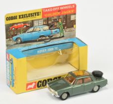 Corgi Toys  275 Rover 2000 TC - Green body, amber roof panel, brown interior, chrome trim and "Go...