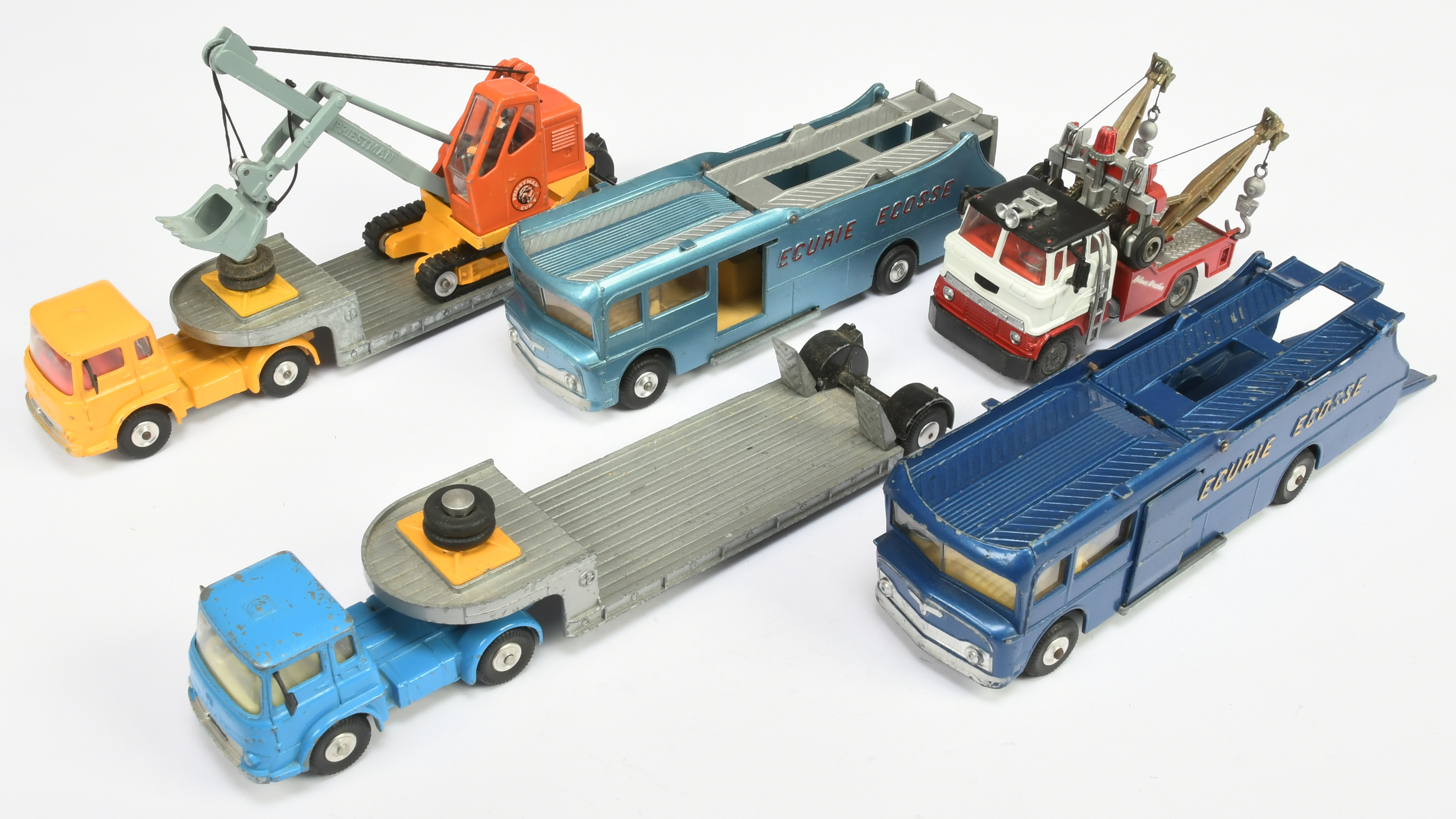 Corgi Toys Unboxed Group Of 4 Bedford Articulated Truck and Trailers - (1) Type S Carrimore Car T...