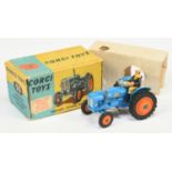 Corgi Toys 55 Fordson Major Tractor - Blue, orange plastic hubs with a figure driver - Good brigh...