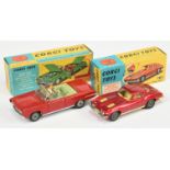 Corgi Toys  246 Chrysler Imperial - Red body, pale green interior with figures, chrome trim, cast...