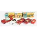 Corgi Toys Group To Include 233 Heinkel Economy Car - Red, 246 Chrysler Imperial - red with Golf ...