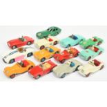 Dinky Toys Unboxed Group Of Sports And Racing Cars To Include - Austin Healey Sprite, Aston Marti...
