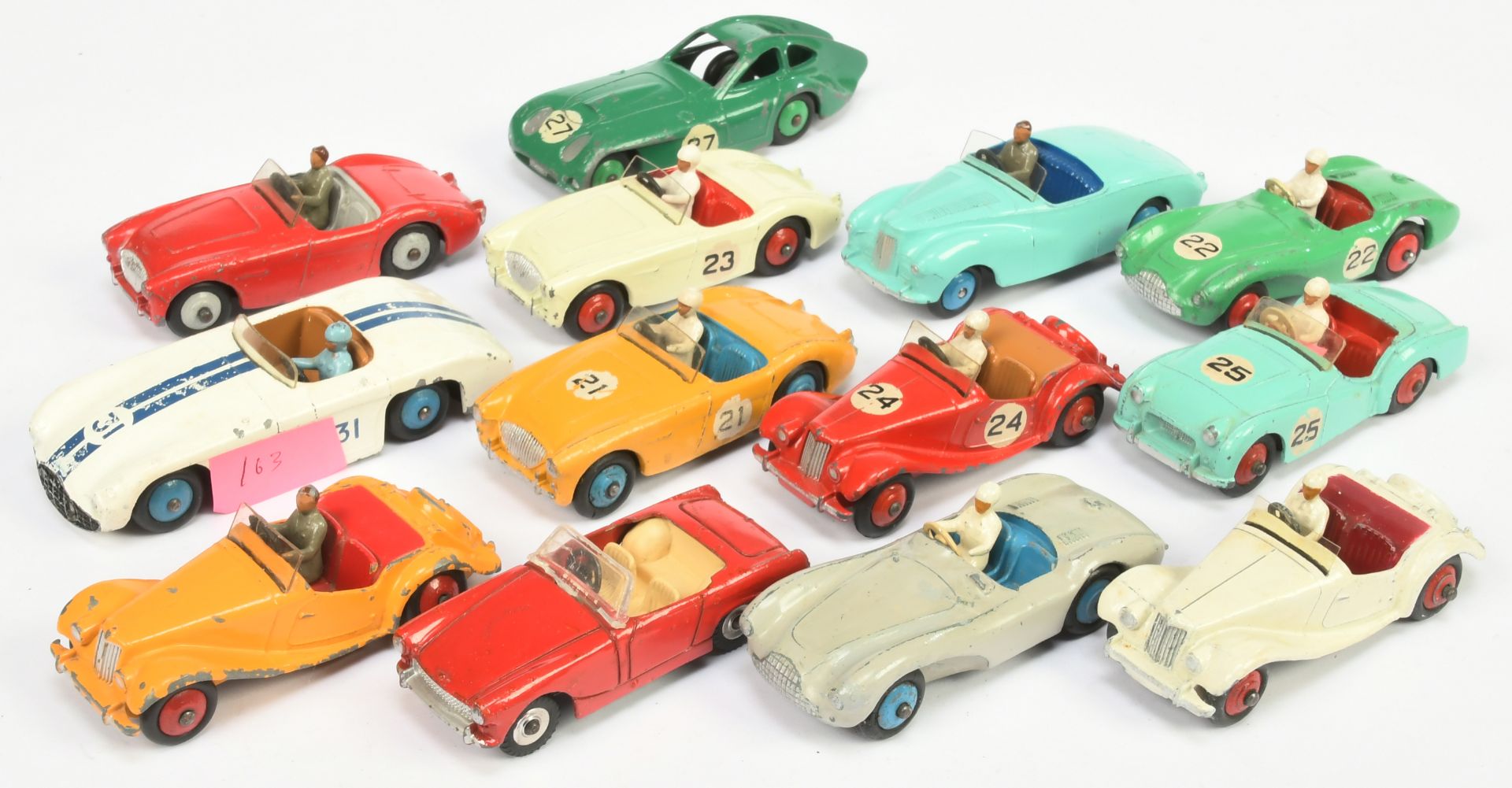 Dinky Toys Unboxed Group Of Sports And Racing Cars To Include - Austin Healey Sprite, Aston Marti...