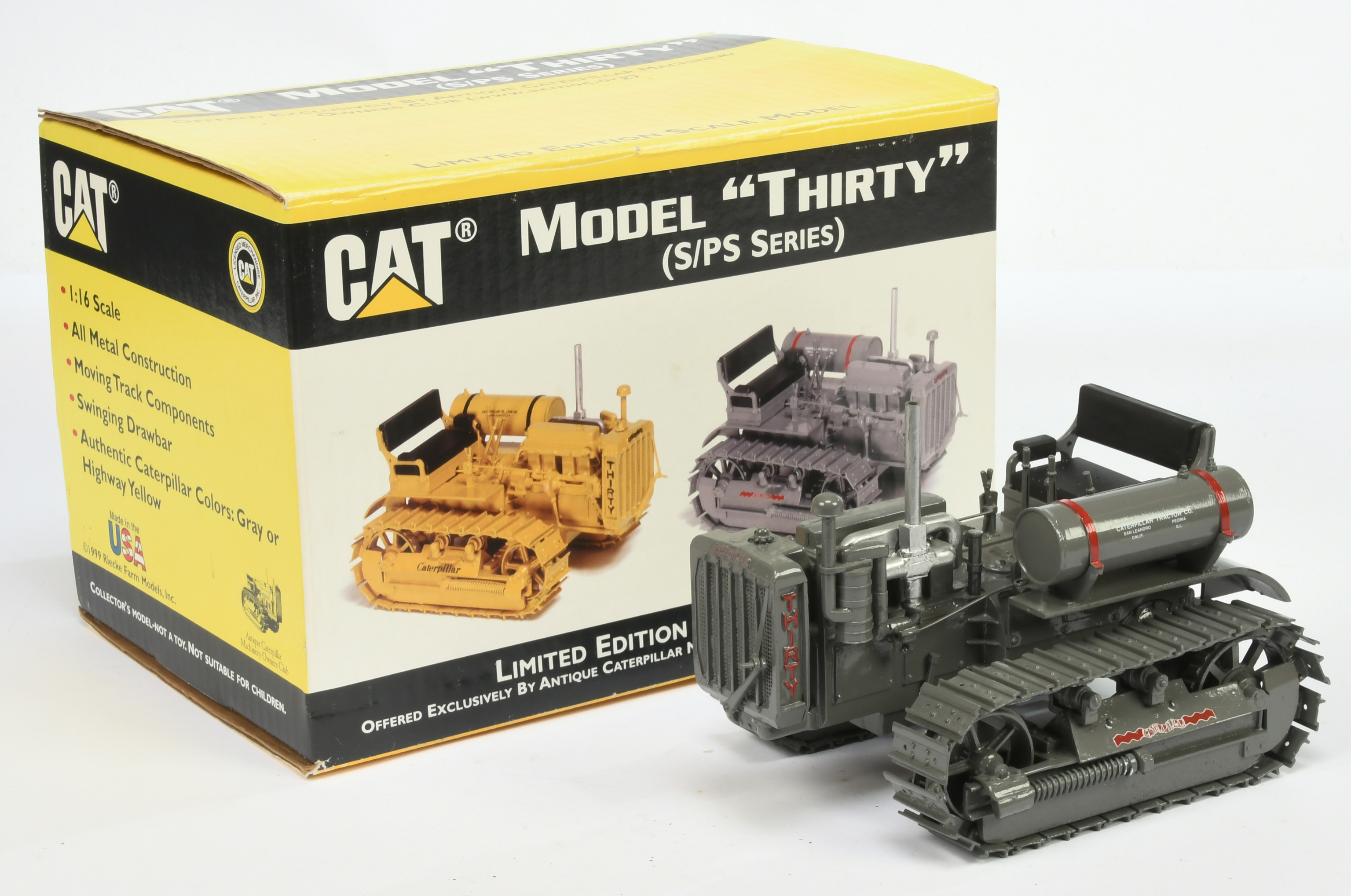 Gilson Rieche (USA) - (1/16th) Caterpillar  Model Thirty - Grey - Near Mint in a Good to Good Plu...