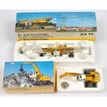 NZG (1/50th) 521 Liebherr 32 TT The Fast Erecting Crane   - Mustard-yellow and grey -  and 497 Hy...