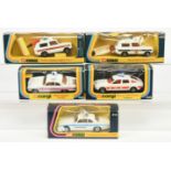 Corgi Toys Group Of Emergency Related To Include - 339 Rover "Police", 414 Jaguar XJ12C "Coastgua...