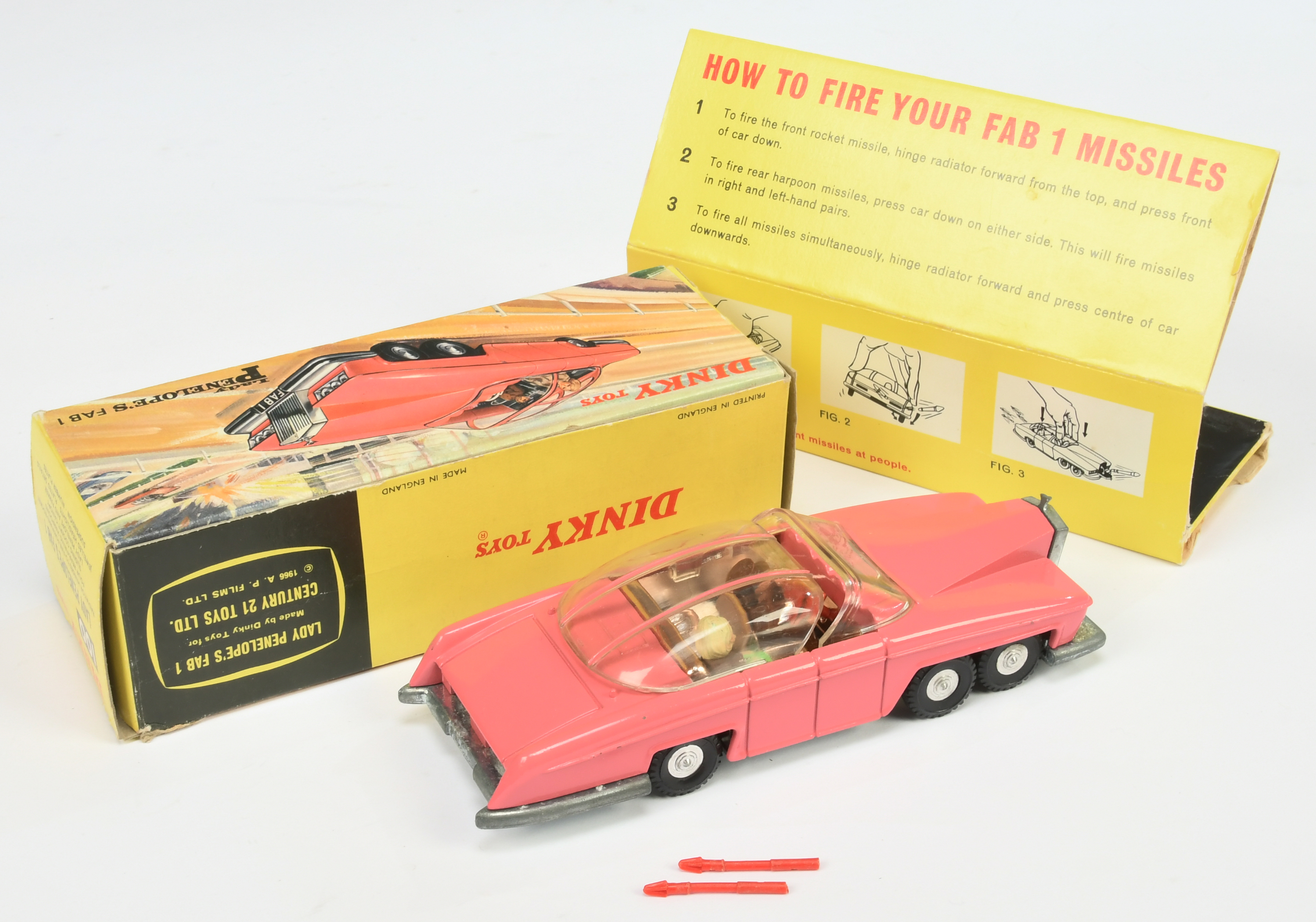 Dinky Toys 100 "Thunderbirds" - Lady Penelope FAB 1 Rolls Royce - Pink including roof slides, gol... - Image 2 of 2