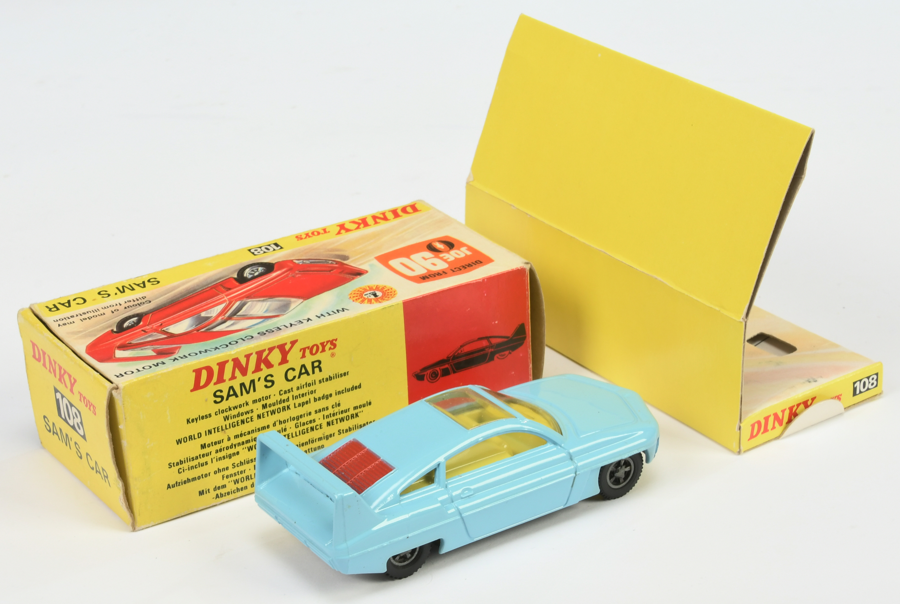 Dinky Toys 108 "Joe 90" Sam's Car - Powder Blue body, yellow interior, red engine cover,, cast hu... - Image 2 of 2