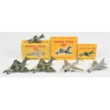 Dinky Toys Aircraft  Boxed and Unboxed Group Of 5 - To Include 734 Supermarine Swift fighter, 737...