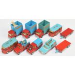 Corgi Toys "Chipperfield's" Unboxed Group To Include - 2 x Smiths Karrier Bonking Office,3 X  Bed...