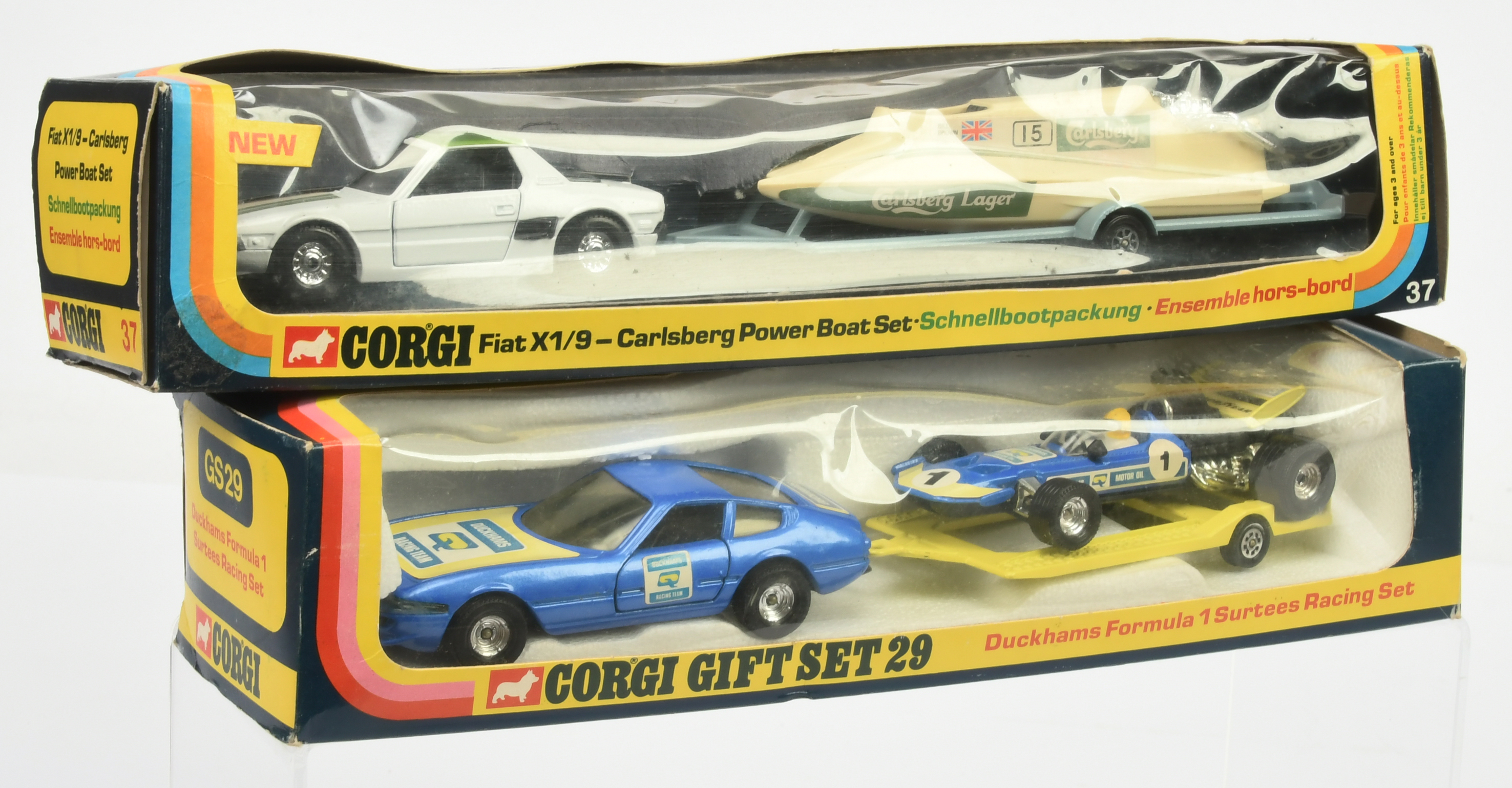 Corgi Toys Gift Sets A Pair - (1) GS29 "Duckhams" Racing To Include - Ferrari Daytona  and Surtee...