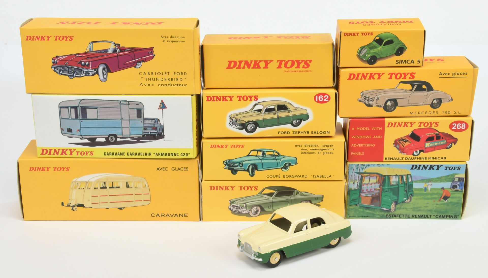 Dinky Toys (Atlas Editions) Group Of 11 To Include - 268 Renault Dauphine "Taxi", 162 Ford Zephyr...