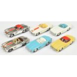 Corgi Toys Unboxed Group Of Mercedes 300SL Sports  To Include - Open Top - Light blue, Hardtop - ...
