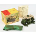Dinky Toys Military 601 Austin Paramoke - Green, chrome spun hubs plastic canopy, with base and p...