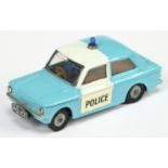 Corgi Toys 506 Sunbeam Imp "Police" Car  - Blue with white roof band and doors, brown interior, c...