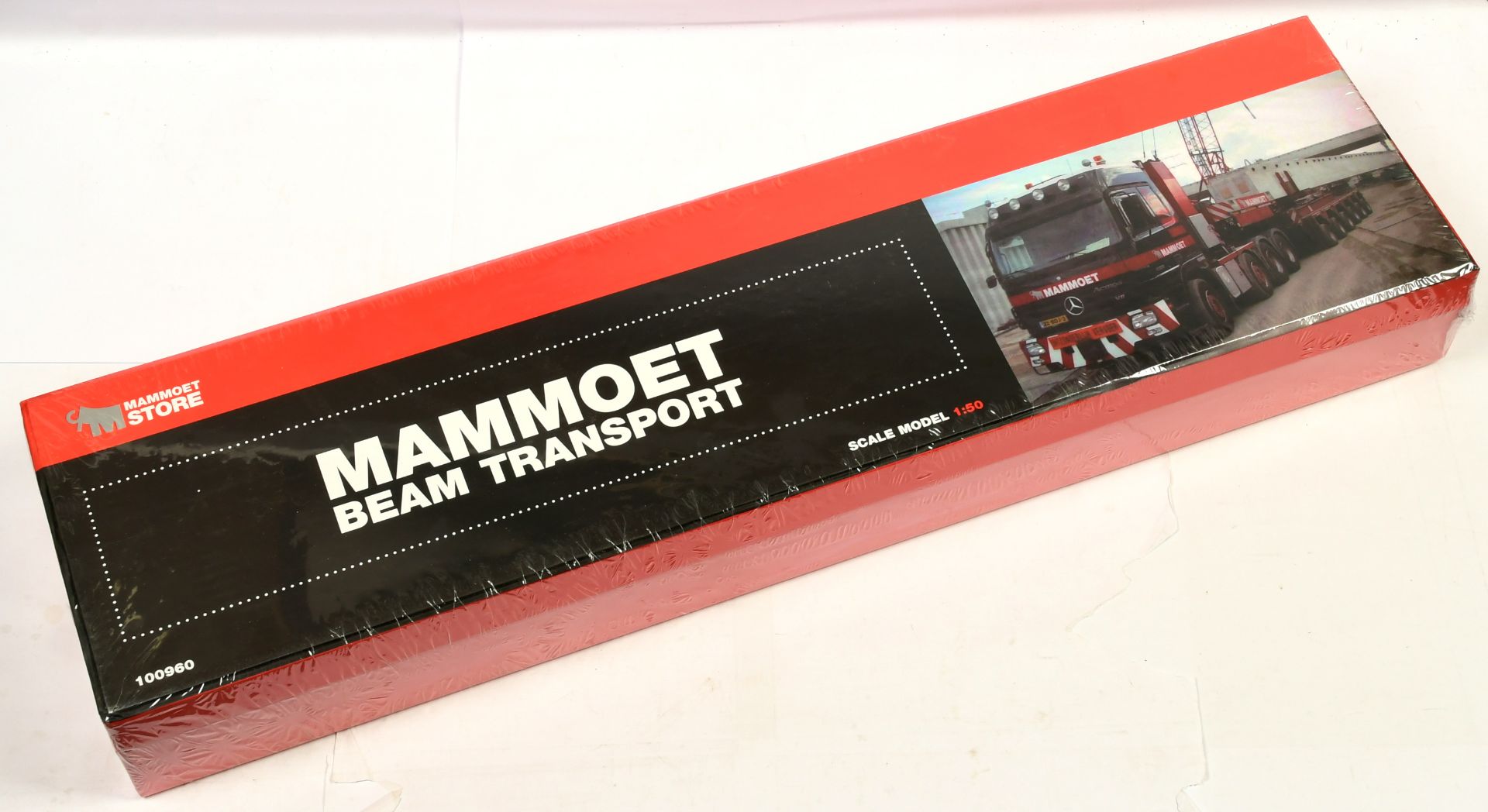 WSI Models (1/50th) 02-1818 "Mammoet" Beam Transporter - Red, black  and white - Mint including f...