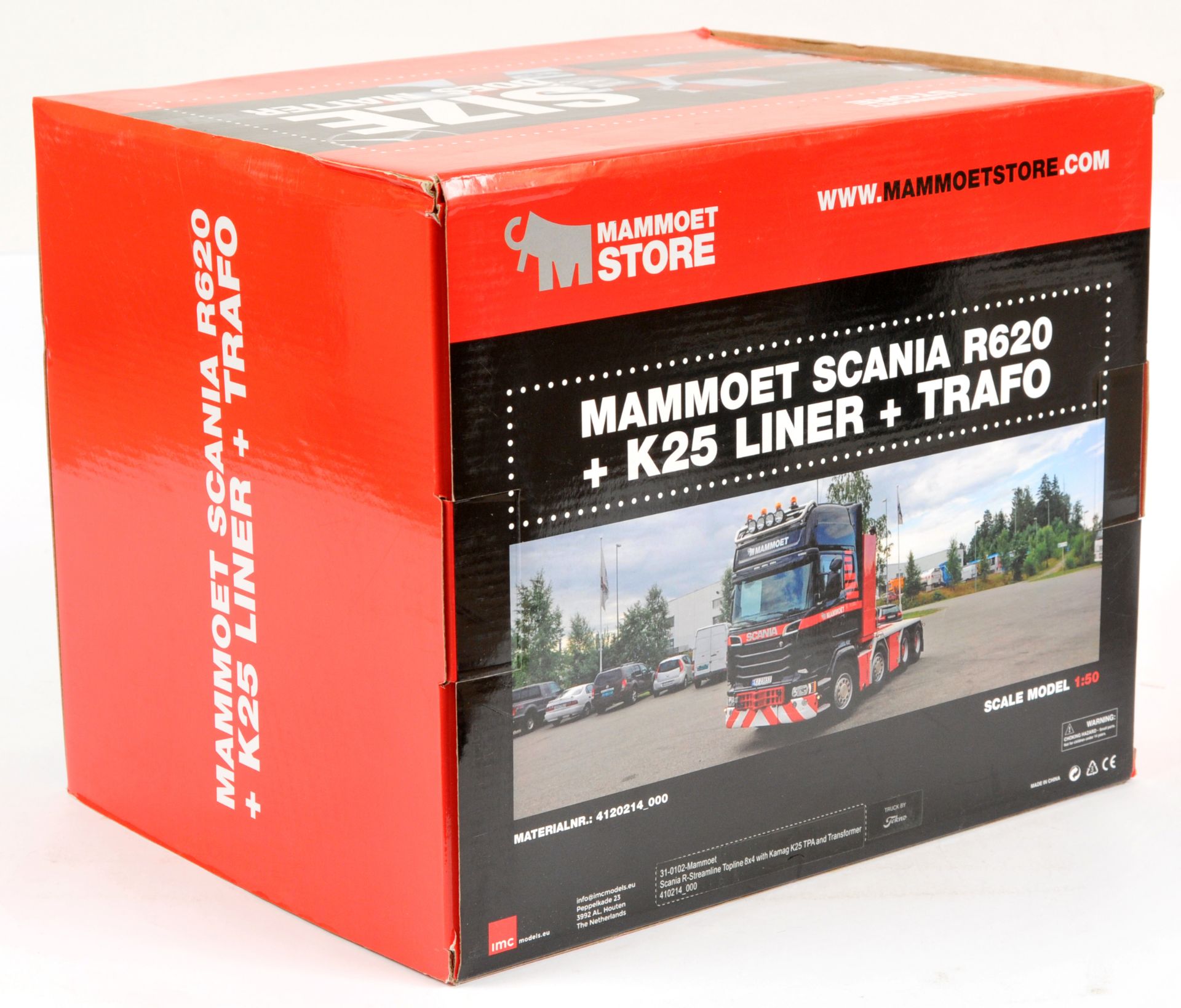 IMC Models (1/50th) 31-0102 "Mammoet" Scania R620   - Red and black - Mint in a Sealed Polystyren... - Image 2 of 3