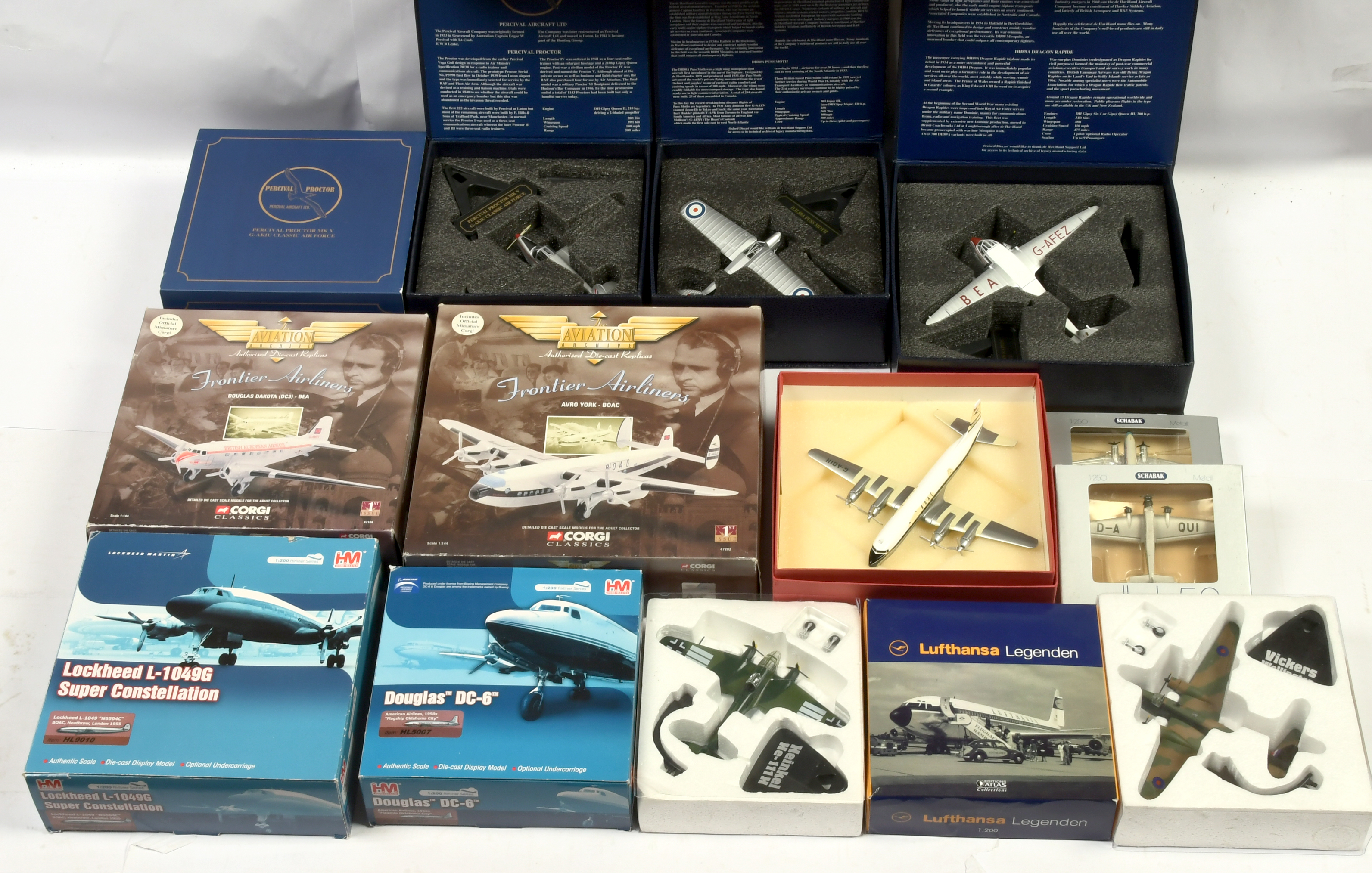 Aircraft Group To Include Western Models - Douglas "BOAC", Oxford Diecast - dragon Rapide, Corgi ...