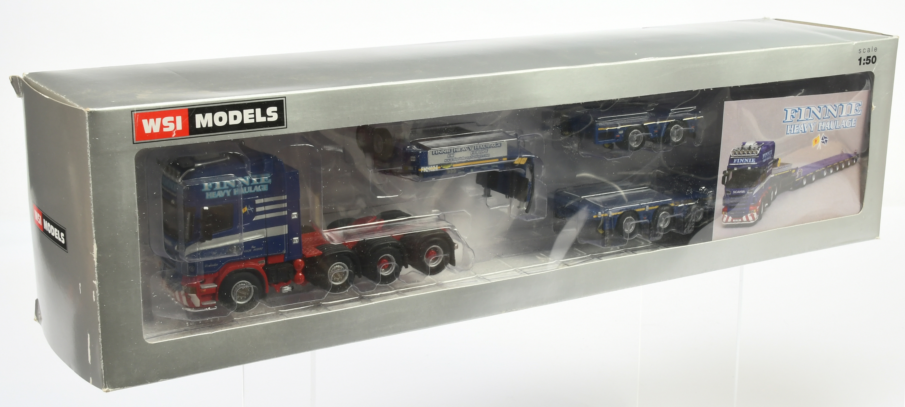 WSI Models (1/50th) 02-1674 Scania R6 Topline "Alan Finnie" - Blue, red and yellow  with certific...