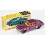 Dinky Toys 165 Ford Capri - Purple body, yellow interior, chrome trim and cast hubs 