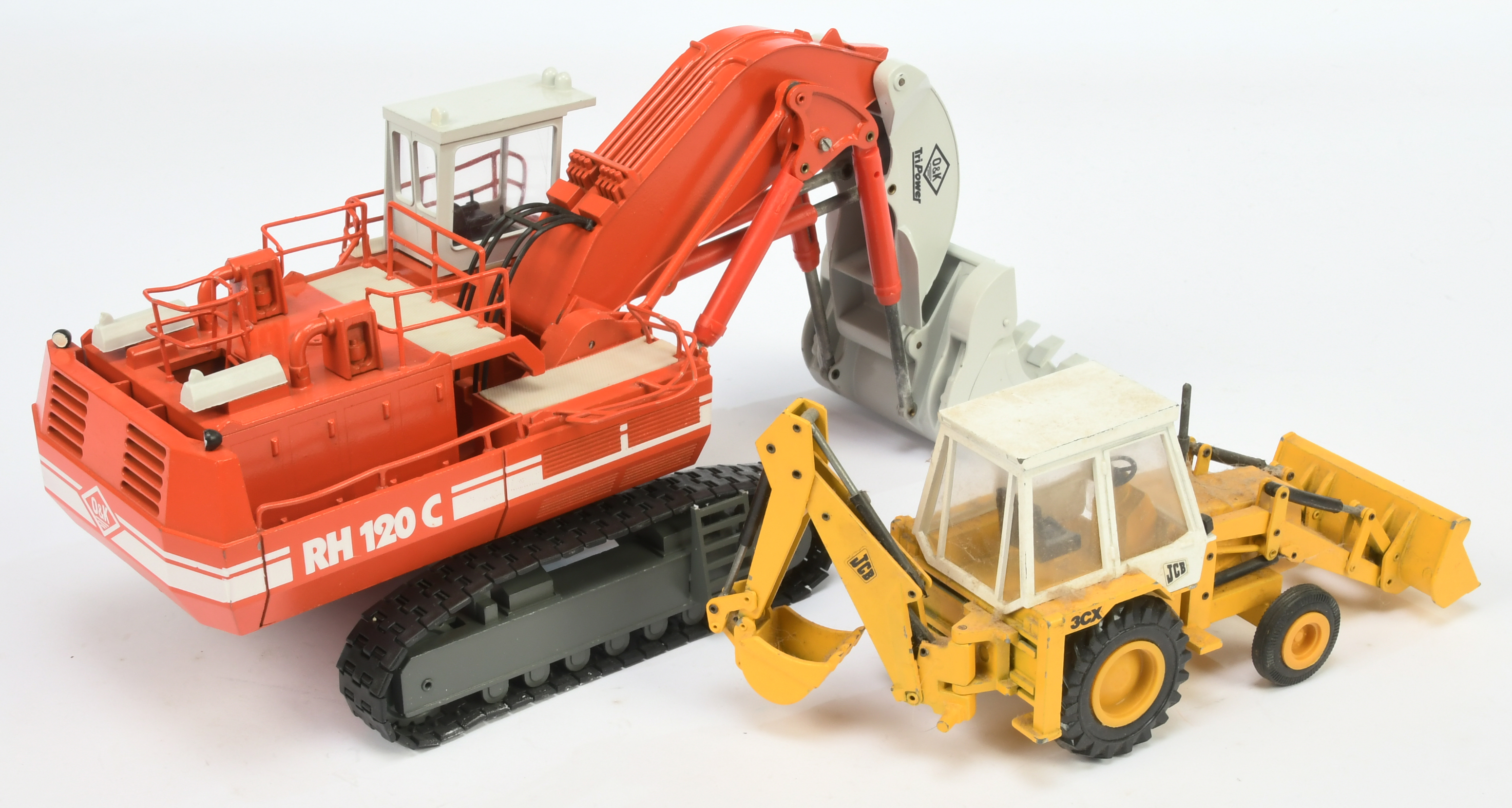 NZG (1/35th) 216 JCB 3CX Excavator Loader - yellow and white - Good to Good Plus (requires cleani... - Image 2 of 2