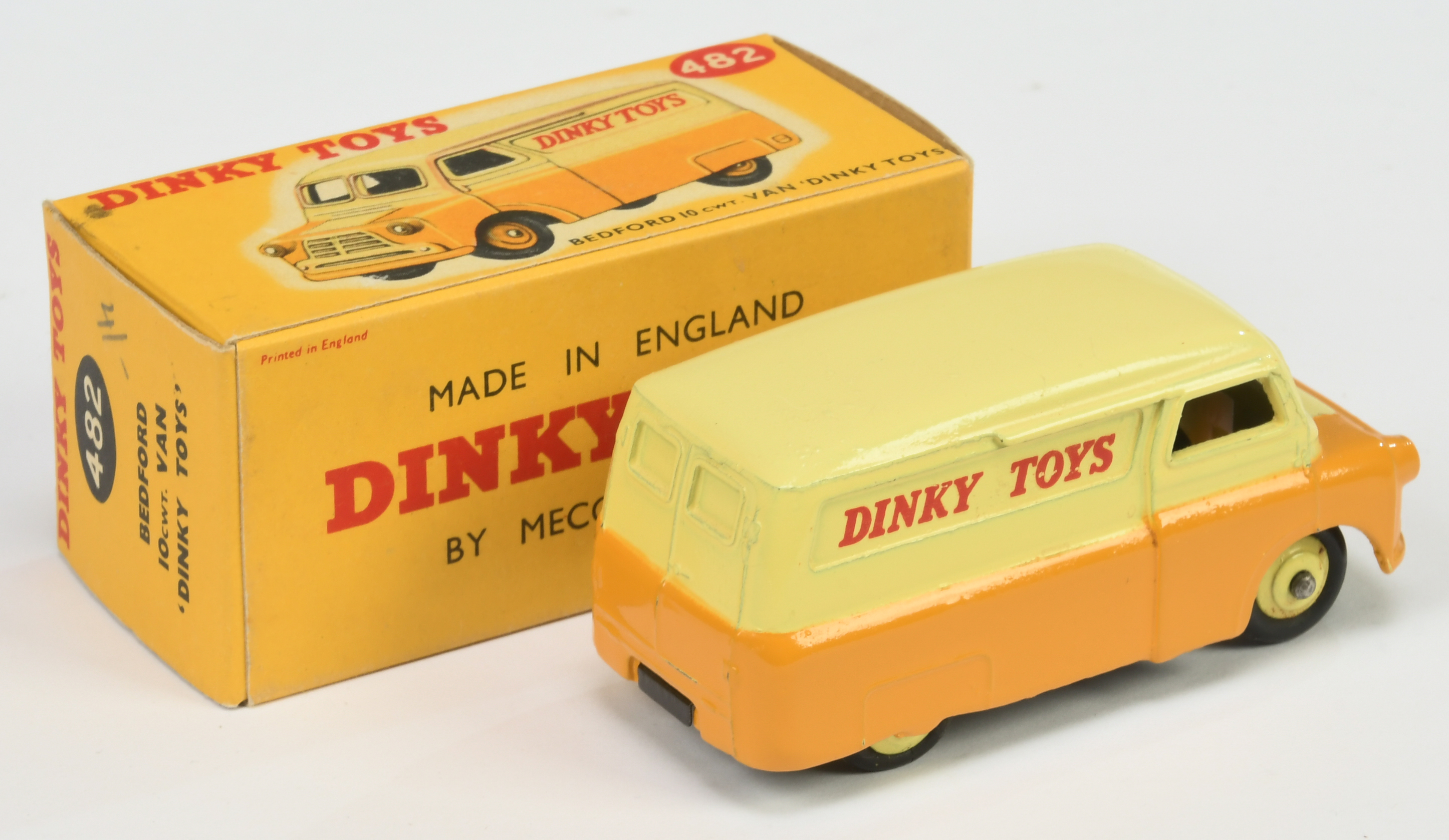 Dinky Toys 482 Bedford "Dinky Toys" Delivery Van - Two-Tone yellow, rigid hubs - - Image 2 of 2