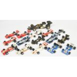 Corgi Toys Unboxed Group  Of  16 Racing Cars To Include  - "ELF" Tyrrell, Lotus "JPS", Hesketh  -...