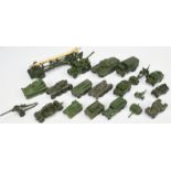 Dinky Toys Group Of Military Unboxed To Include  - Field Gun Set, Light Tank, Medium Tank - Plus ...