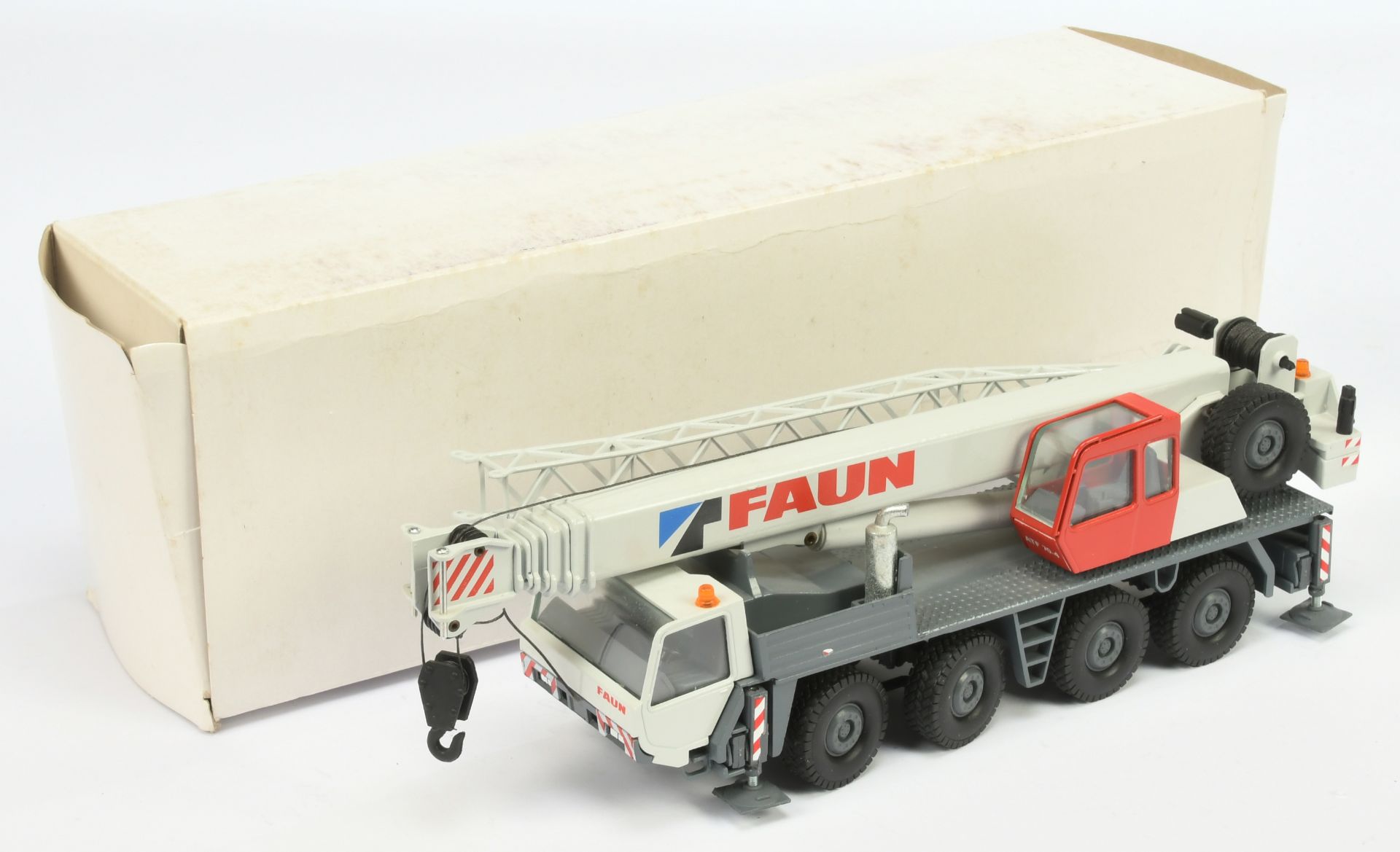 Conrad Models (1/50th) 2004 Faun ATF 70.4 Mobile Crane - Two-Tone grey, red - Excellent (not chec...